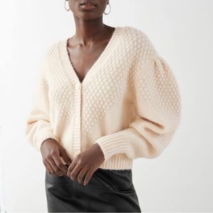 & Other Stories Cream Bubble Sweater